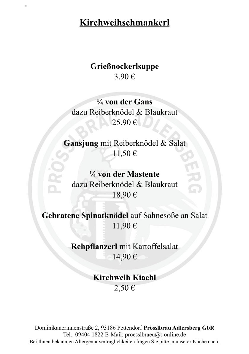 Kirchweih 2026